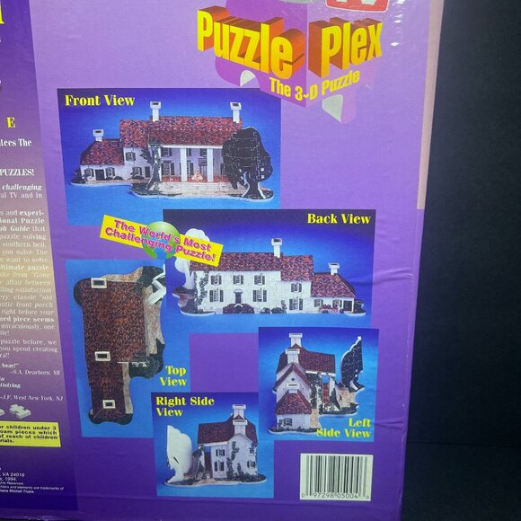 NIB Vintage 1994 Collectible Gone with the Wind Tara 500pc 3D Puzzle Plex - Picture 7 of 8